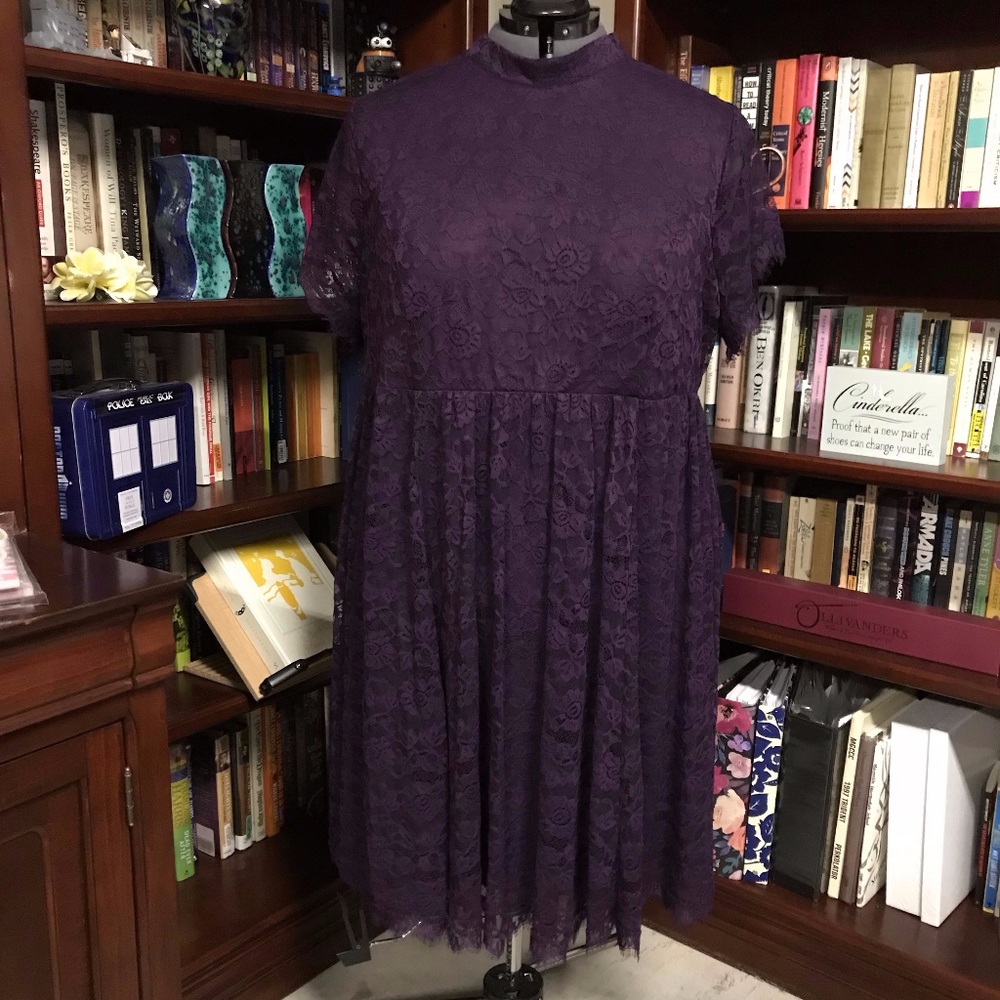 Torrid Hi Neck Lace Skater Dress